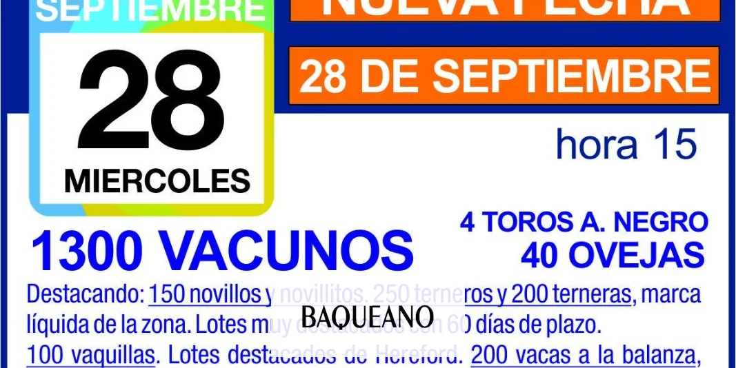 Consignataria del Sur remata el 28 de septiembre