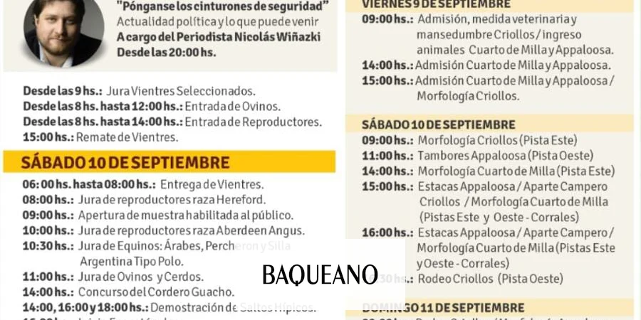 Desde 9 al 11 de septiembre será la 129 Expo Rural Gualeguaychú