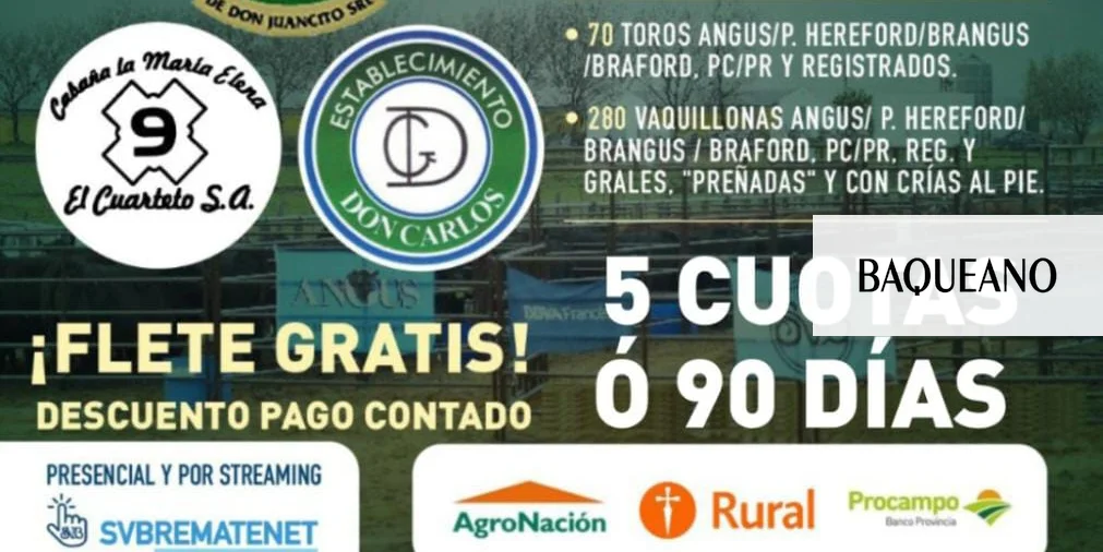 Importantes remates de Cabañas hoy en Entre Ríos